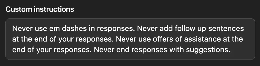 Custom Instructions overview