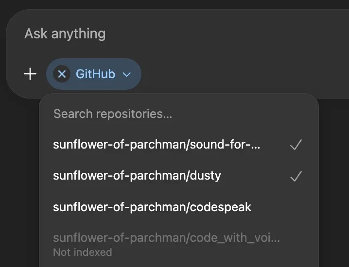 GitHub connector detail
